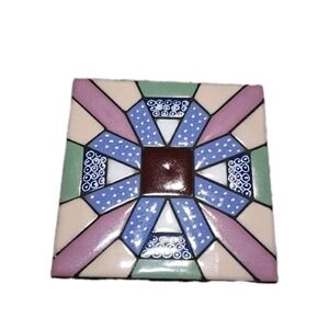 Carolyn Payne "Lover's Knot" Tile Trivet Decor 6"×6"
